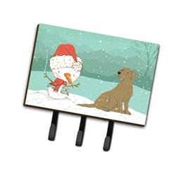 Chocolate Labrador Snowman Christmas Leash or Key Holder