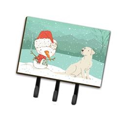Yellow Labrador Snowman Christmas Leash or Key Holder