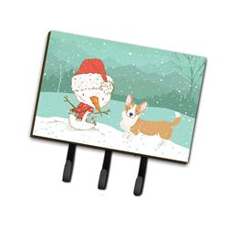 Cardigan Corgi Snowman Christmas Leash or Key Holder