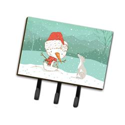 Italian Greyhound Snowman Christmas Leash or Key Holder