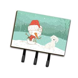 CK2094TH68 Maltese Snowman Christmas Leash or Key Holder