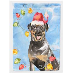 Christmas Lights Rottweiler Flag Canvas House Size