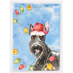 Christmas Lights Scottish Terrier Flag Canvas House Size