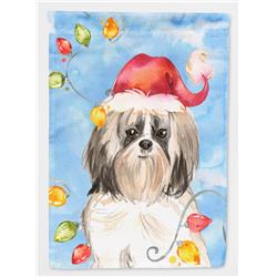 Christmas Lights Shih Tzu Flag Canvas House Size