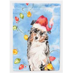 Christmas Lights Australian Shepherd Flag Canvas House Size