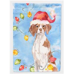 Christmas Lights Brittany Spaniel Flag Canvas House Size