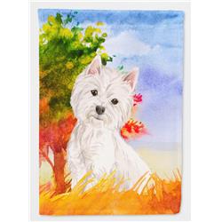 Fall Westie Flag Canvas House Size