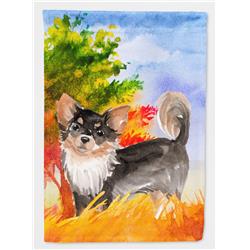 Fall Chihuahua Flag Canvas House Size