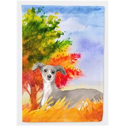 Fall Italian Greyhound Flag Canvas House Size