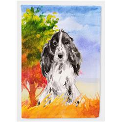 Fall Black Parti Cocker Spaniel Flag Canvas House Size
