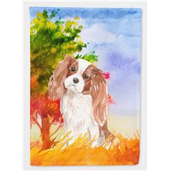 CK1950CHF Fall Blenheim Cavalier Spaniel Flag Canvas House Size