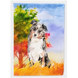 CK1960CHF Fall Australian Shepherd Flag Canvas House Size