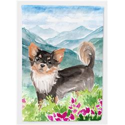 Mountian Flowers Chihuahua Flag Canvas House Size