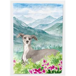 Mountian Flowers Italian Greyhound Flag Canvas House Size
