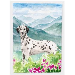 Mountian Flowers Dalmatian Flag Canvas House Size
