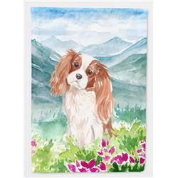 Mountian Flowers Blenheim Cavalier Spaniel Flag Canvas House Size