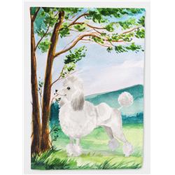 Under the Tree White Poodle Flag Canvas House Size