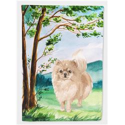 Under the Tree Pomeranian Flag Canvas House Size