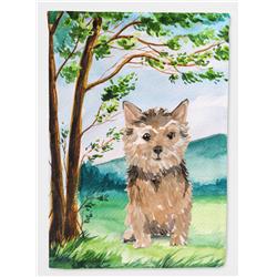 Under the Tree Norwich Terrier Flag Canvas House Size