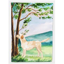 Under the Tree Yellow Labrador Flag Canvas House Size