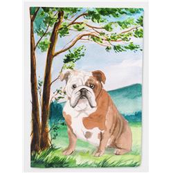 Under the Tree English Bulldog Flag Canvas House Size