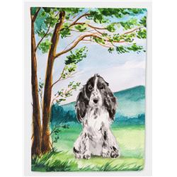 Under the Tree Black Parti Cocker Spaniel Flag Canvas House Size