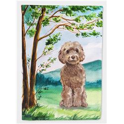 Under the Tree Labradoodle Flag Canvas House Size