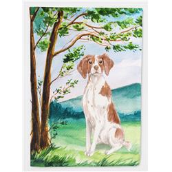 Under the Tree Brittany Spaniel Flag Canvas House Size