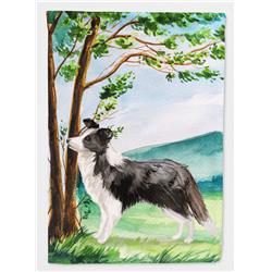 Under the Tree Border Collie Flag Canvas House Size