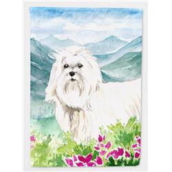CK2529CHF Mountain Flowers Maltese Flag Canvas House Size