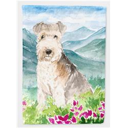 Mountain Flowers Lakeland Terrier Flag Canvas House Size