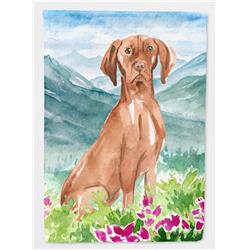 Mountain Flowers Vizsla Flag Canvas House Size
