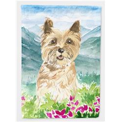 Mountain Flowers Cairn Terrier Flag Canvas House Size