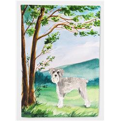 Under the Tree Schnauzer No.1 Flag Canvas House Size