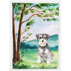 Under the Tree Schnauzer No.2 Flag Canvas House Size