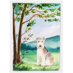 Under the Tree Lakeland Terrier Flag Canvas House Size