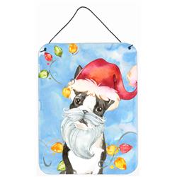 Christmas Lights Boston Terrier Wall or Door Hanging Prints