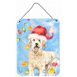 Christmas Lights Goldendoodle Wall or Door Hanging Prints