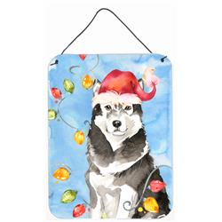 Christmas Lights Alaskan Malamute Wall or Door Hanging Prints