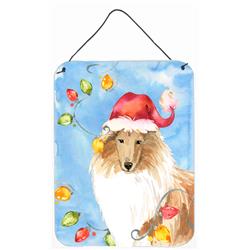Christmas Lights Collie Wall or Door Hanging Prints