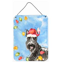 Christmas Lights Scottish Terrier Wall or Door Hanging Prints