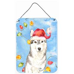 Christmas Lights Siberian Husky Wall or Door Hanging Prints