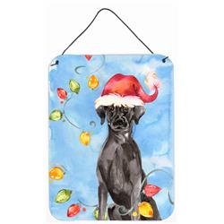 Christmas Lights Black Labrador Retriever Wall or Door Hanging Prints