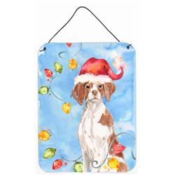 Christmas Lights Brittany Spaniel Wall or Door Hanging Prints
