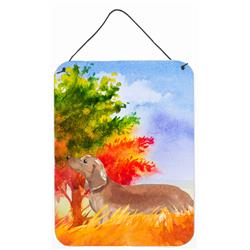 Fall Red Dachshund Wall or Door Hanging Prints