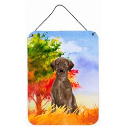 Fall Chocolate Labrador Retriever Wall or Door Hanging Prints
