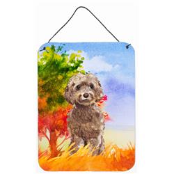 Fall Chocolate Labradoodle Wall or Door Hanging Prints
