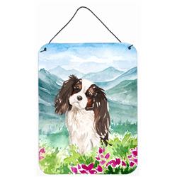 Mountian Flowers Tricolor Cavalier Spaniel Wall or Door Hanging Prints