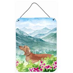 Mountian Flowers Red Dachshund Wall or Door Hanging Prints