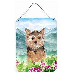 Mountian Flowers Norwich Terrier Wall or Door Hanging Prints